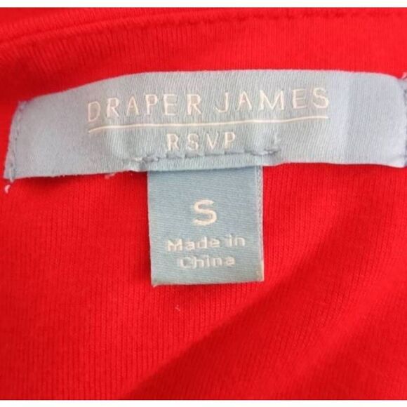 DRAPER JAMES RSVP™ TIE-FRONT FIT & FLARE DRESS RED SZ.S EUC. - Picture 7 of 9